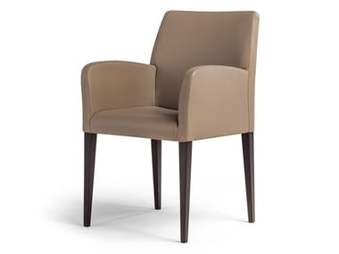 LIZ - Leather chair with armrests (Request Info).