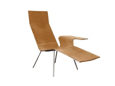 LL04 - Tanned leather Chaise longue (Request Info).