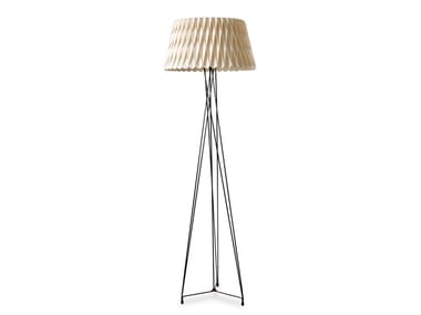 LOLA - Handmade wood veneer and metal floor lamp (Request Info).