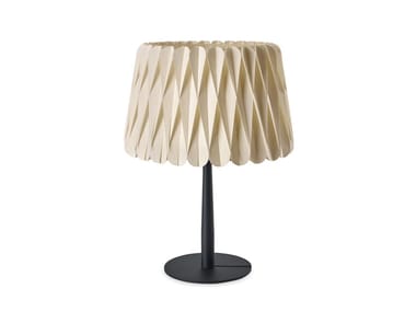 LOLA - Handmade wood veneer and metal table lamp (Request Info).