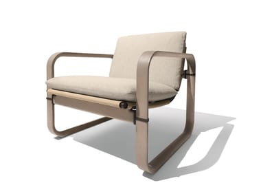 LOOP - Contemporary style garden upholstered ash easy chair with armrests (Request Info).