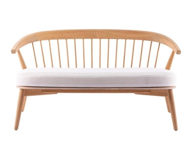 NEWOOD RELAX LIDO - 2 seater iroko and fabric garden sofa (Request Info).