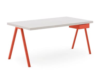 LUCE - Rectangular Kids writing desk with drawers by Nidi