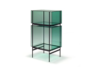 LYN SMALL - Glass and steel display cabinet (Request Info).