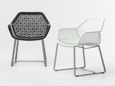 MAIA - Sled base synthetic fibre garden chair (Request Info).