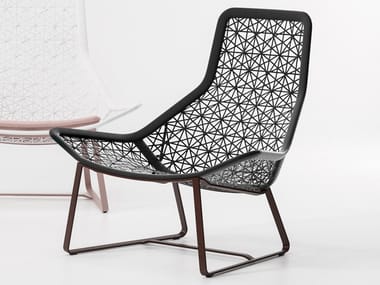 MAIA - High-back synthetic fibre garden armchair (Request Info).