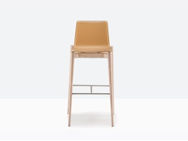 MALM? 256 - Ash stool with footrest by Pedrali