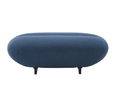 MANAROLA - Upholstered fabric footstool (Request Info).