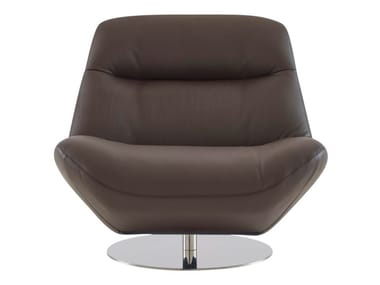 MANAROLA - Swivel leather armchair (Request Info).