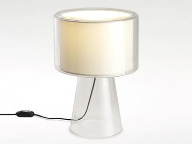 MERCER - LED blown glass and fabric table lamp (Request Info).