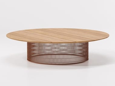 MESH - Teak garden side table (Request Info).