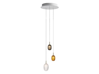 METAMORPHOSIS 3 - LED handmade blown glass pendant lamp (Request Info).