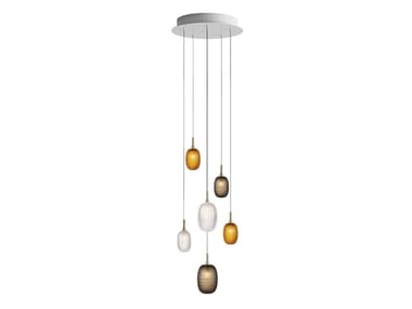 METAMORPHOSIS 6 - LED handmade blown glass pendant lamp (Request Info).