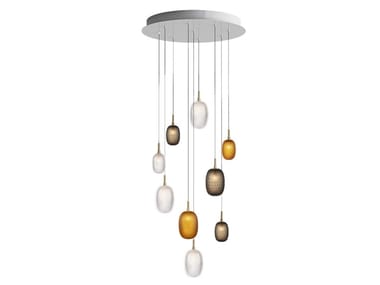 METAMORPHOSIS 9 - LED handmade blown glass pendant lamp (Request Info).