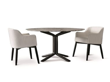 MILLER - Round marble table (Request Info).