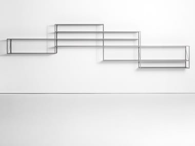 MINIMA 3.0 SKETCH - Wall-mounted floating aluminium bookcase (Request Info).