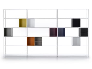 MINIMA 3.0 SYSTEM - Open aluminium bookcase (Request Info).