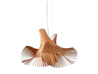 MINIMIKADO - Handmade wood veneer pendant lamp (Request Info).