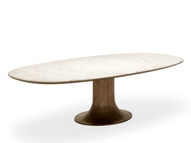 MIZAR - Oval marble table (Request Info).