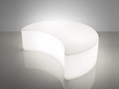 MOON - Polyethylene pouf with light (Request Info).