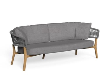 MOON TEAK - 2 seater garden sofa with removable cover (Request Info).