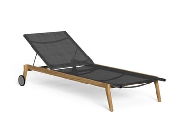 MOON TEAK - Stackable textilene sun lounger (Request Info).