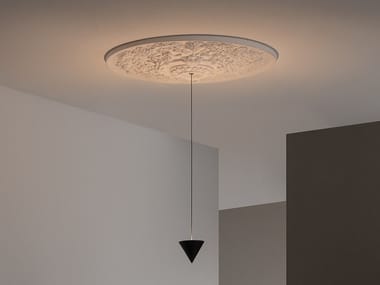 MOONBLOOM - LED plaster and aluminium pendant lamp (Request Info).