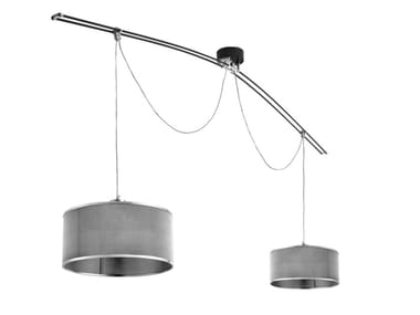 MOOVE DOPPIA - LED Suspension lamp with metal mesh lampshade (Request Info).