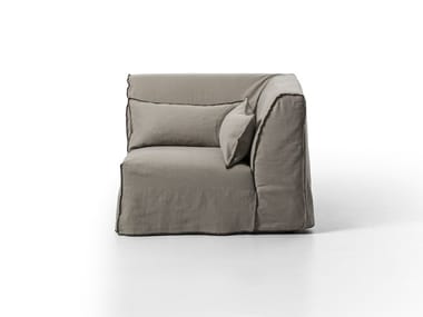 MORE 06 AN - Corner fabric armchair with armrests (Request Info).
