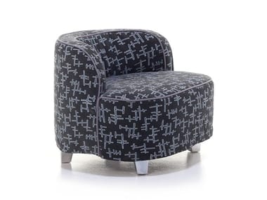 MORE 25 - Fabric armchair with removable cover with armrests (Request Info).