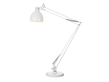 NASKA XL - With swing arm painted metal floor lamp (Request Info).