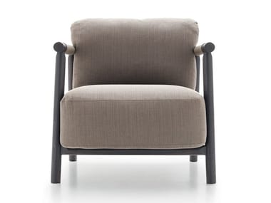 NATHY - Upholstered fabric easy chair with armrests (Request Info).
