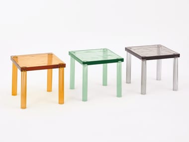 NESTING - Square Murano glass coffee table (Request Info).