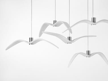 NIGHT BIRDS - LED glass pendant lamp (Request Info).