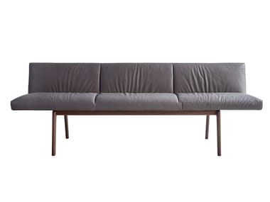 NIL - Upholstered leather bench with back (Request Info).