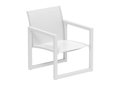 NINIX - Sled base garden Batyline¢ç easy chair with armrests (Request Info).