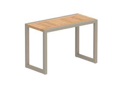 NINIX LOUNGE - Rectangular teak garden side table (Request Info).