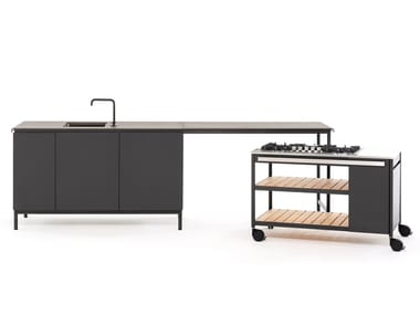 NORMA - Outdoor kitchen in steel and Lapitec (Request Info).