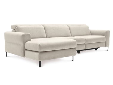NORMA - Recliner fabric sofa with chaise longue (Request Info).