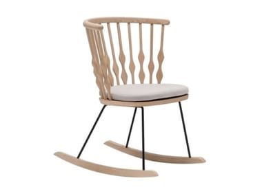 NUB SO1454 - Rocking beech chair with armrests (Request Info).