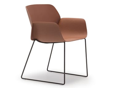 NUEZ SO2783 - Sled base chair with armrests (Request Info).