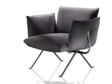 OFFICINA - Fabric armchair with armrests (Request Info).