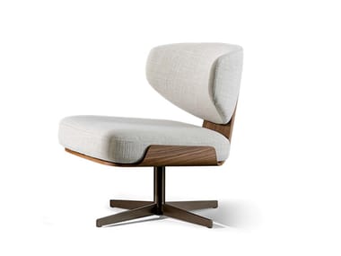 OLOS - Swivel fabric armchair with 4-spoke base (Request Info).