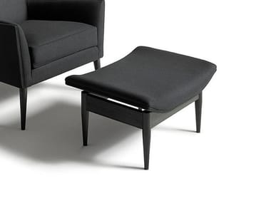 OTTOMAN FOR WINGBACK - Upholstered fabric footstool (Request Info).