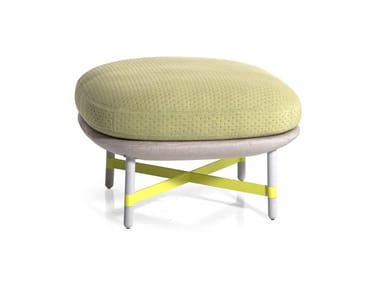 OTTOMAN - Upholstered fabric footstool (Request Info).