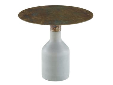OXYDATION - Round natural stone coffee table for living room (Request Info).