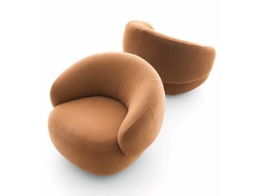 PACIFIC - Upholstered fabric armchair with armrests (Request Info).