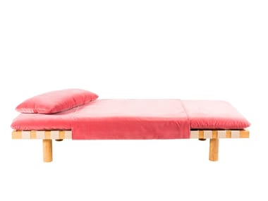 PALLET - English oak day bed with mattress (Request Info).