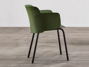 PAPER - Polypropylene garden chair with armrests (Request Info).