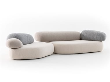 PEBBLE RUBBLE - Sectional modular sofa.
